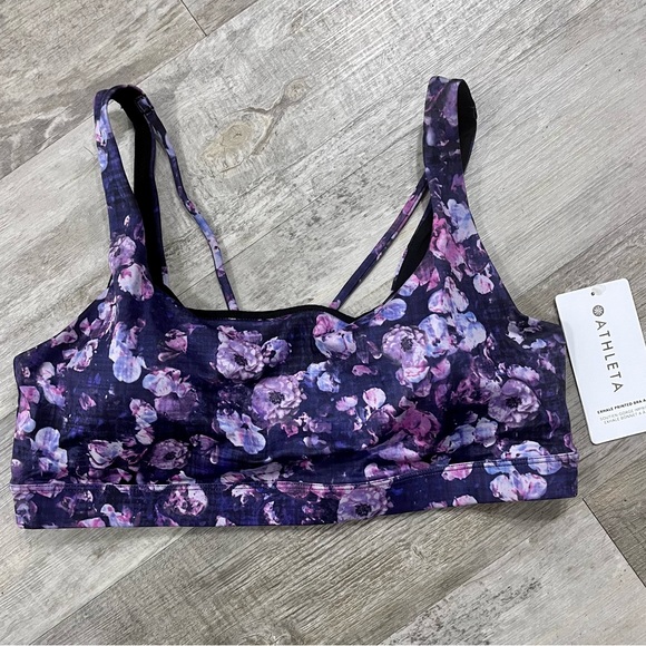 Other - Athleta Exhale x-large A - C printed bra in dappled bloom purple.